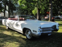 Side view of a white Cadillac, the winner of the STTA 2014 5th Annual Power In The Park Classic Car Show and the 8th Annual Uncle Sam Jam at Power's Memorial Park in Troy,NY, Saturday, August 30, 2014. (c) Amy L.Modesti, 2014