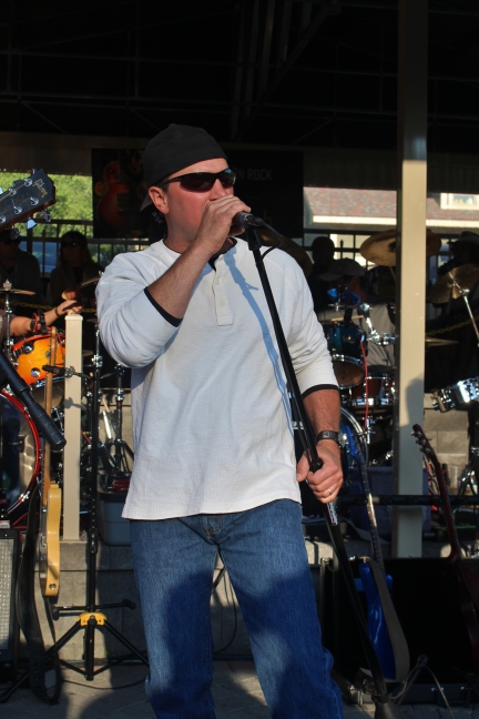 E.B. Jeb Lead Singer/Tambourine Man, Dan Hinman, performing his third set at The Mill Of Round Lake, located in Round Lake, NY. Photo taken by Amy L. Modesti on Saturday, May 23, 2015 with Canon Rebel SL1 Digital SLR Camera. (C): Amy Modesti, 2015