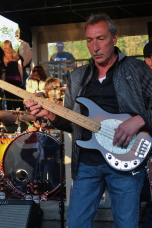 E.B. JEB Band Bassist, Kevin Garmley, performing with the band at The Mill Of Round Lake, located in Round Lake, NY. Photo taken by Amy L. Modesti on Saturday, May 23, 2015 with Canon Rebel SL1 Digital SLR Camera. (C): Amy Modesti, 2015