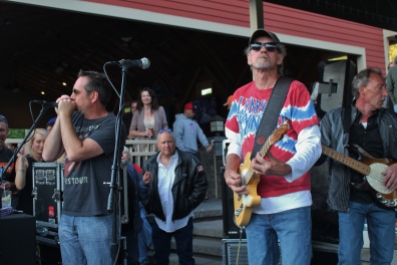 E.B. JEB Band members, Ed Young and Kevin Garmley performing with their guest guitarist/harmonica player at The Mill Of Round Lake, located in Round Lake, NY. Photo taken by Amy L. Modesti on Saturday, May 23, 2015 with Canon Rebel SL1 Digital SLR Camera. (C): Amy Modesti, 2015