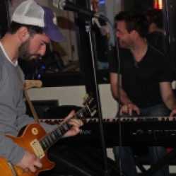 Matt Mirabile and Jason Ladanye performing their second live set together at Casey Finn's Pub Grill LLC in Albany, NY. Photo taken by Amy L. Modesti with her Canon Rebel SL1 Digital SLR Camera. (C): Amy Modesti, 2015