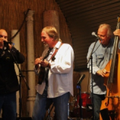 "Jim Gaudet And The Railyard Boys" featuring Kevin Maul, performing at "Still: DQ 2 For Dick Quinn" concert held at The Hangar in Troy, NY, Sunday, October 11, 2015. Series 7/8. Photo taken by Amy L. Modesti with her Canon Rebel SL1 Digital SLR Camera. (C): Amy Modesti, 2015